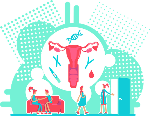 Female fertilization  Illustration