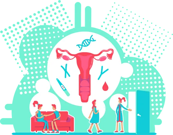 Female fertilization Illustration
