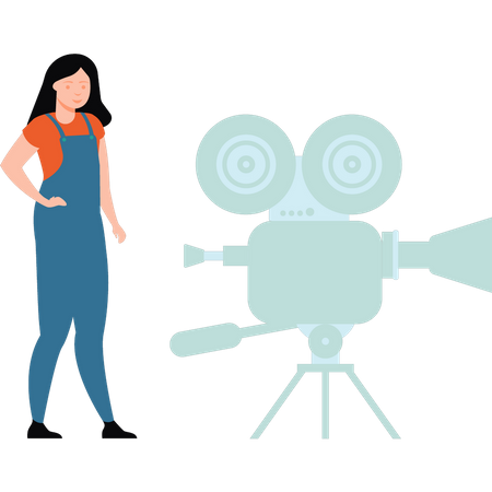 Female film director  Illustration