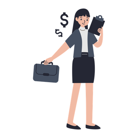 Female financial consultant  Illustration