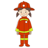 illustrations for firefighter clothes