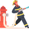 fire department officer illustration svg