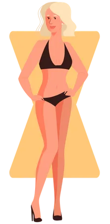Female fit body shape Illustration