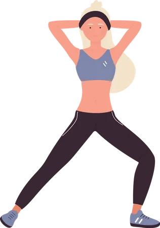 Female Fitness Advisor doing exercise  Illustration