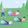 illustrations for stability balls