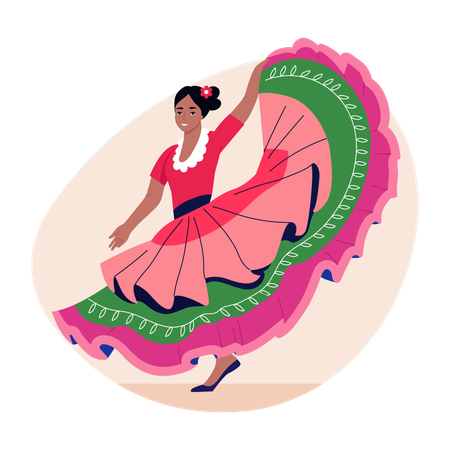 Female flamenco dancer  Illustration