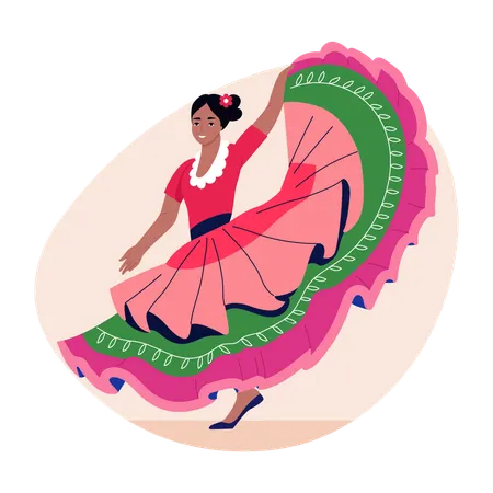 Female flamenco dancer  Illustration