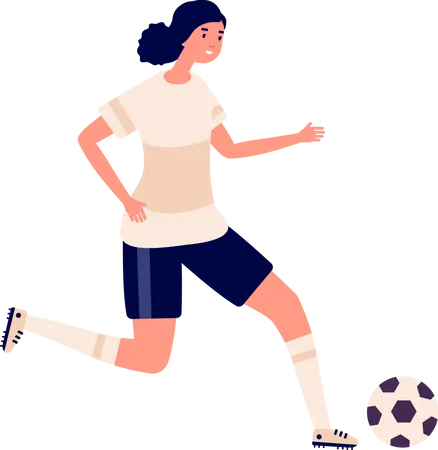 Female Football Player  Illustration