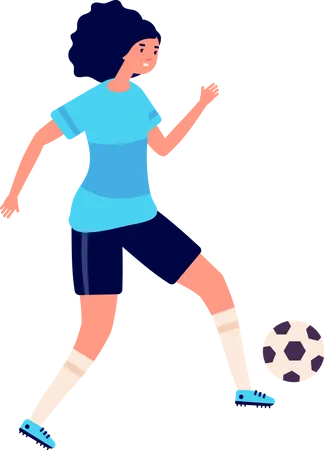 Female Football Player  Illustration