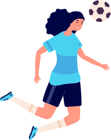 Female Football Player  Illustration