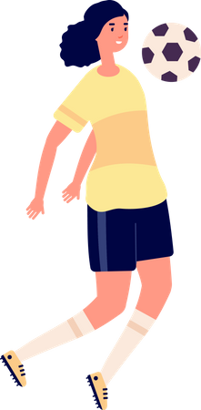 Female Football Player  Illustration
