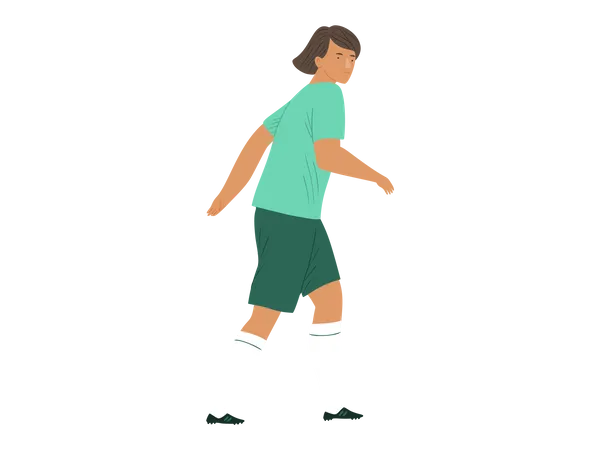 Female footballer Illustration
