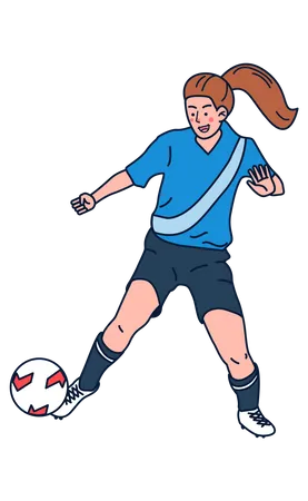 Female footballer  Illustration