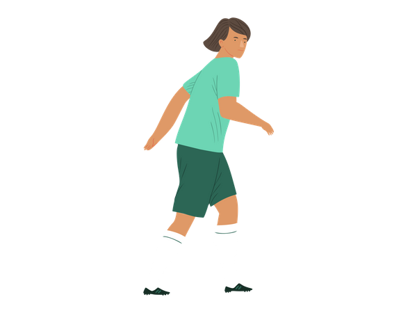 Female footballer  Illustration