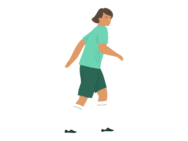 Female footballer  Illustration