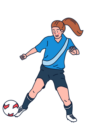 Female footballer  Illustration