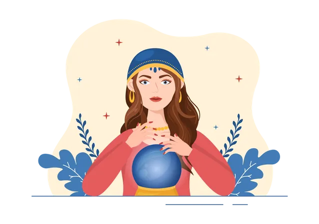 Female fortune teller  Illustration
