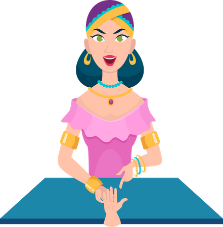 Female Fortune teller Illustration