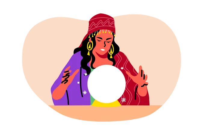 Female fortune teller  Illustration