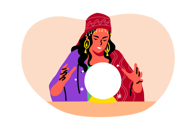 Female fortune teller  Illustration