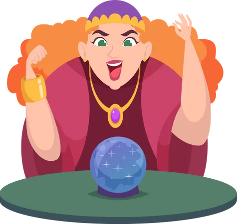 Female Fortune teller  Illustration