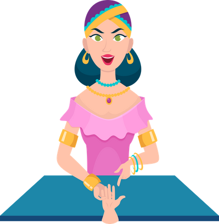 Female Fortune teller  Illustration