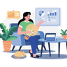 illustrations for woman with business plan