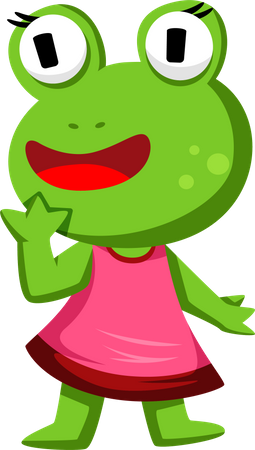 Female Frog  Illustration