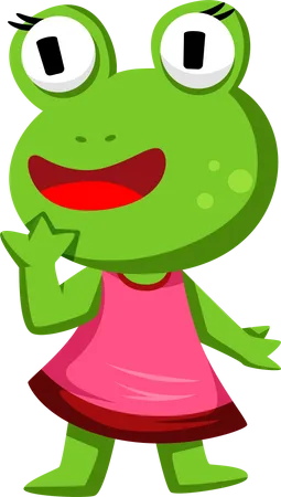 Female Frog  Illustration