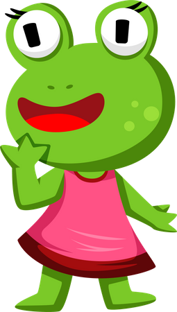 Female Frog  Illustration