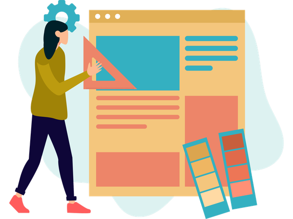 Female Front end Design  Illustration