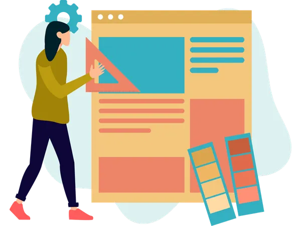 Female Front end Design  Illustration