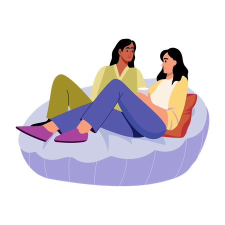 Female getting frineds support  Illustration