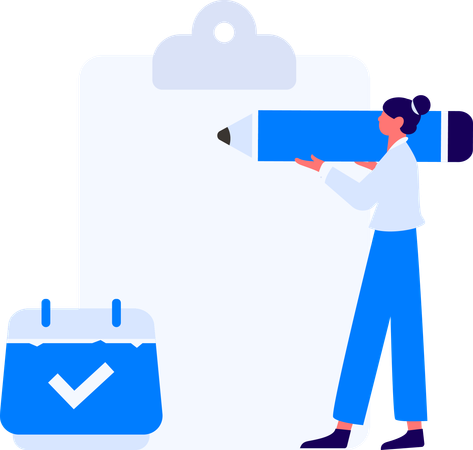Female giving Customer Opinion  Illustration