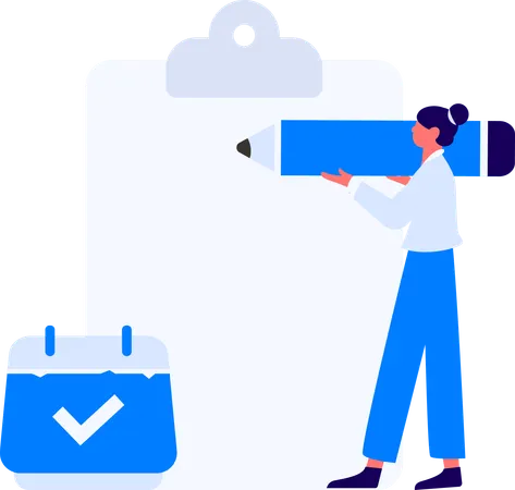 Female giving Customer Opinion  Illustration