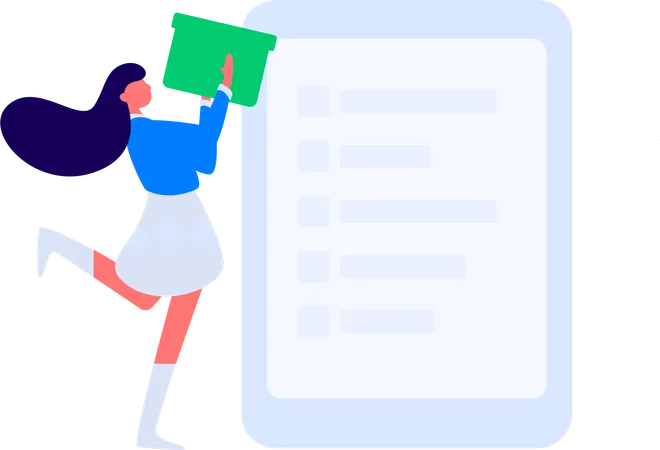 Female giving Customer Opinion  Illustration