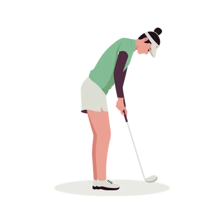 Female Golf player  Illustration