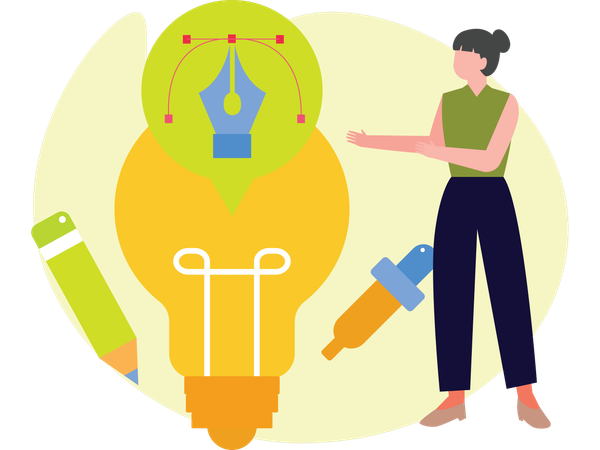 Female Graphic Designer  Illustration
