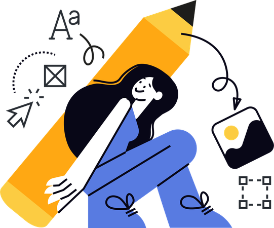Female Graphic Designer  Illustration