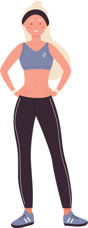 Female Gym Educator  Illustration