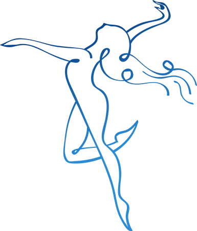 Female Gymnast  Illustration