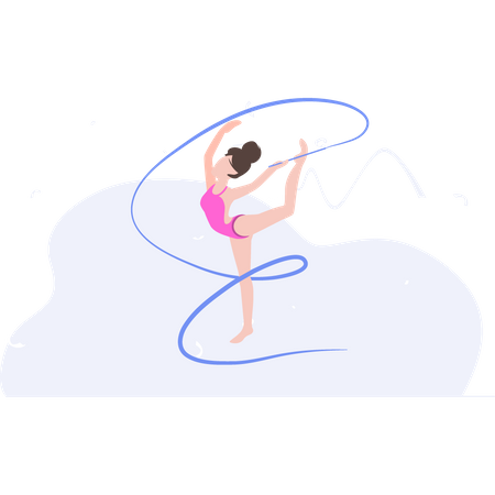 Female gymnast Illustration