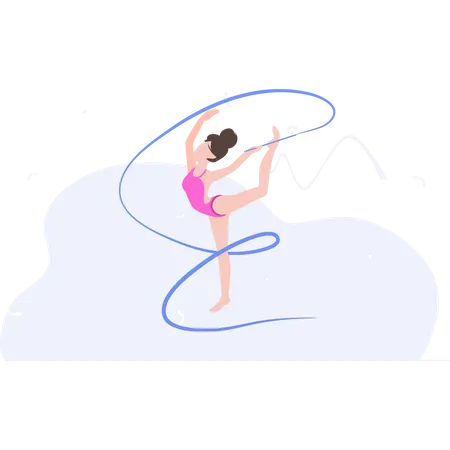 Female gymnast  Illustration