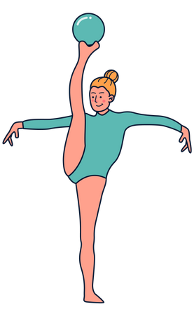 Female Gymnast Illustration