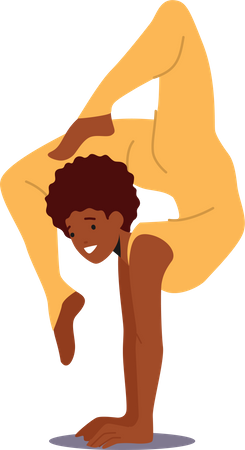 Female Gymnast and Balancer  Illustration