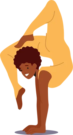 Female Gymnast and Balancer  Illustration