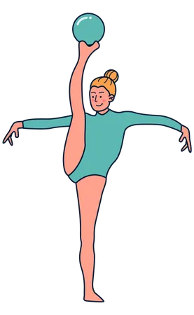 Female Gymnast  Illustration