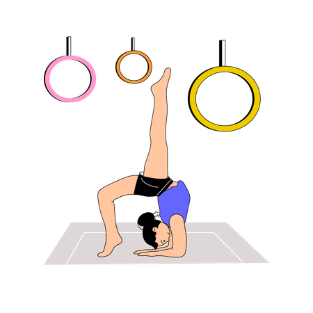 Female Gymnasts  Illustration