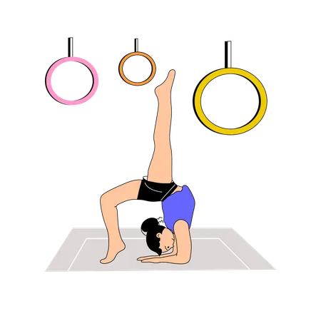 Female Gymnasts  Illustration