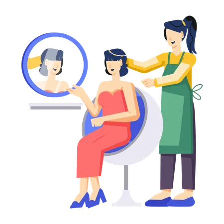 Female hair stylist  Illustration